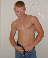 Shirtless posing session from a redheaded twink